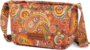 Malirona Women 's Durable Small Floral Crossbody Bag Canvas Messenger Handbag Multi Pocket Travel Satchel Purse