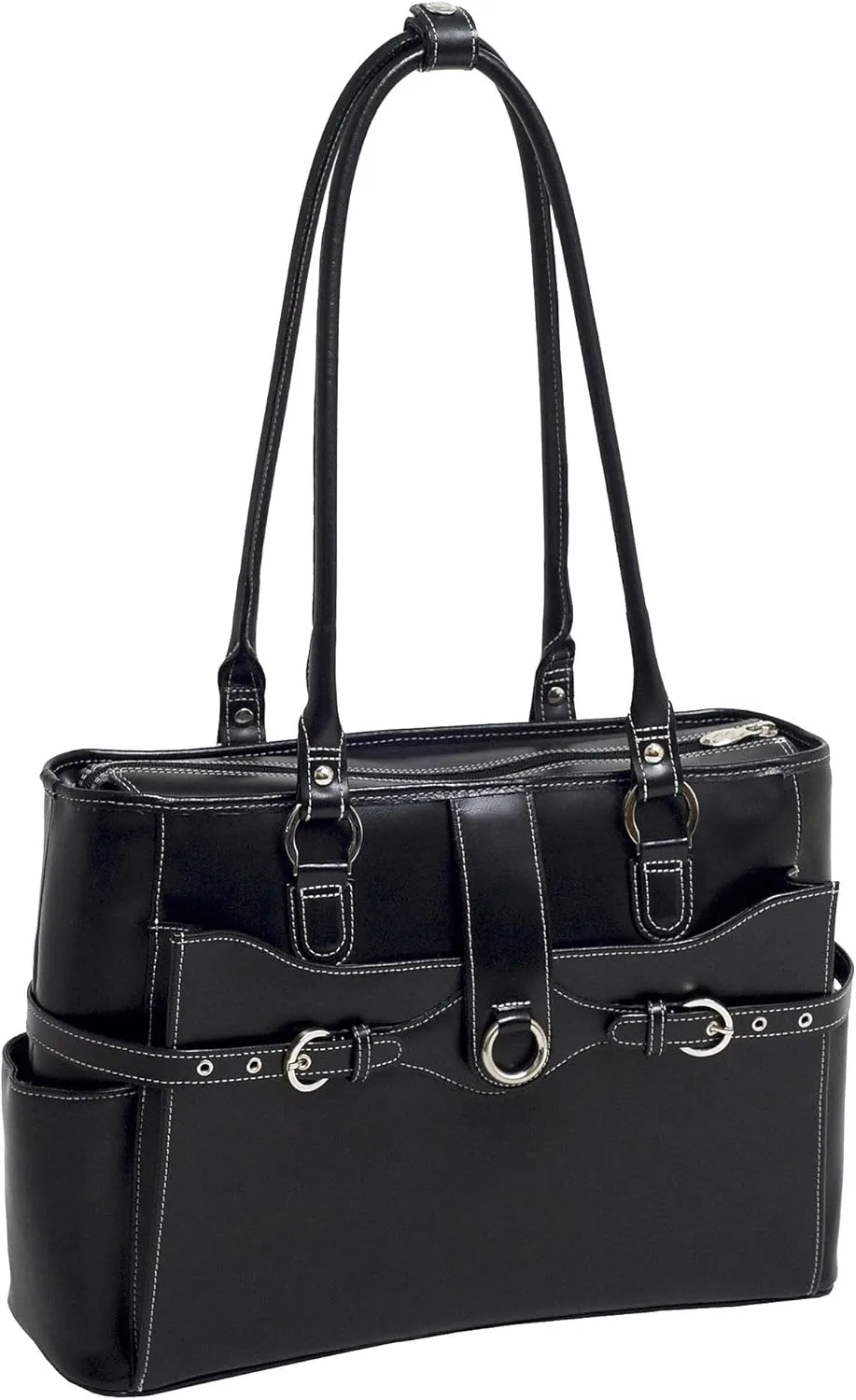 McKlein Willow Springs Leather Women's 15-inch Laptop Briefcase Handbag, Black