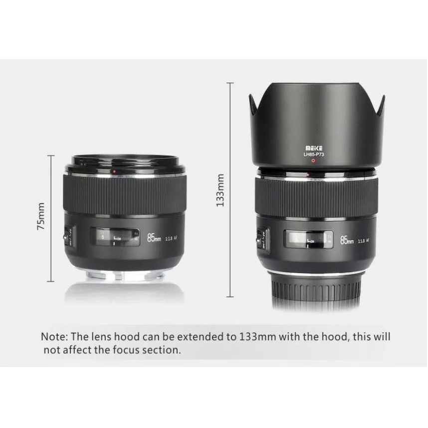Meike MK-85mm 85mm F1.8 Canon Lens AF Auto Focus Telephoto Portrait Prime Lens for Canon DSLR