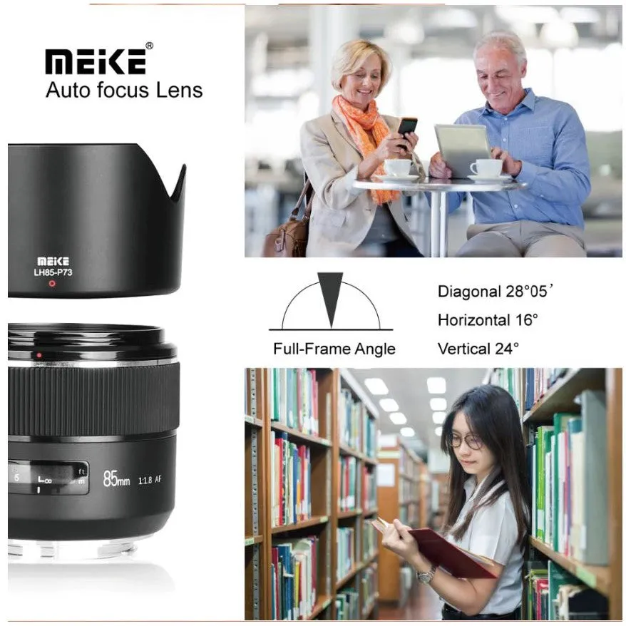Meike MK-85mm 85mm F1.8 Canon Lens AF Auto Focus Telephoto Portrait Prime Lens for Canon DSLR