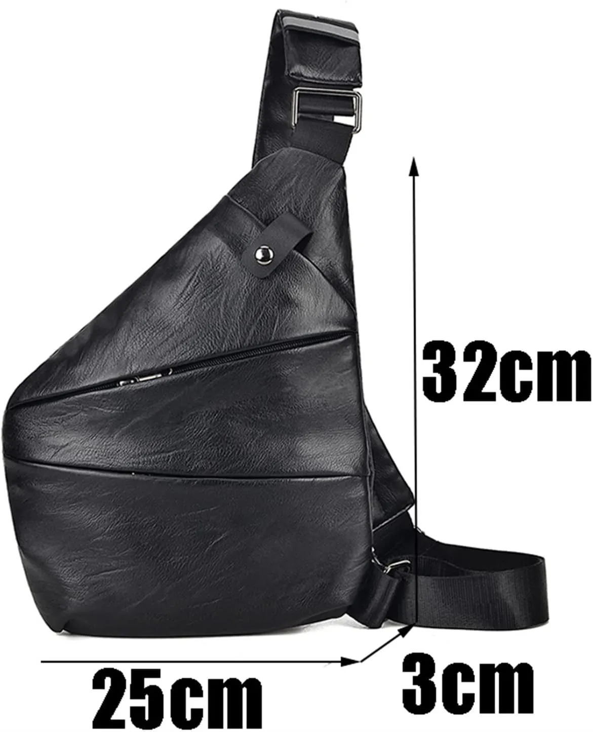 Men Pu Waterproof Chest Bags Shoulder Husband Breast Holster Man Sling Chest Bag Side Crossbody Bags For Men