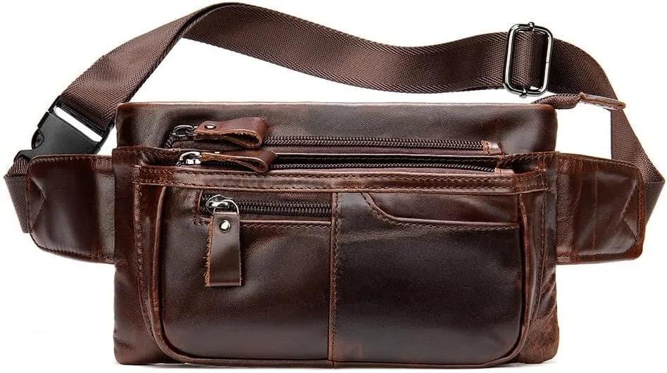 Men's Bag Single Shoulder Crossbody Bag Single Shoulder Bag Men's Top Layer Business Casual