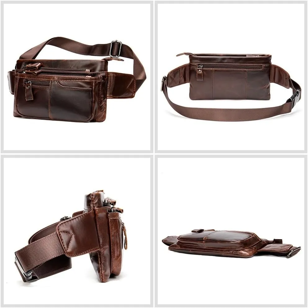 Men's Bag Single Shoulder Crossbody Bag Single Shoulder Bag Men's Top Layer Business Casual