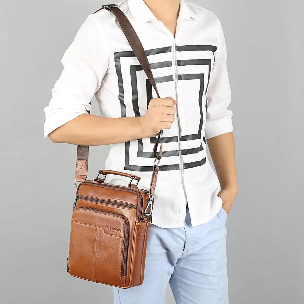 Men's Genuine Leather Messenger Shoulder Bag Handbag CrossBody Briefcase