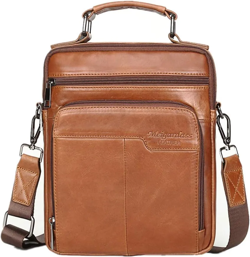 Men's Genuine Leather Messenger Shoulder Bag Handbag CrossBody Briefcase