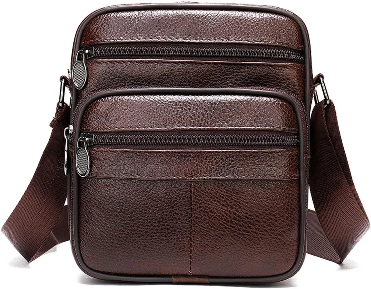 Men's Shoulder Bag Small Change Bag Lychee Cross Body Bag Convenient Sorting Things