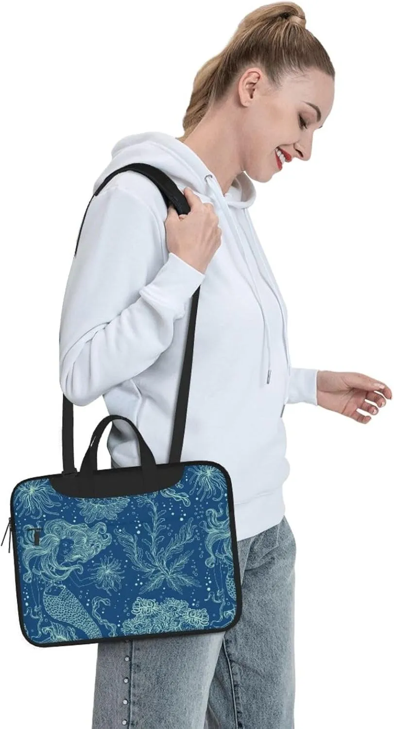 Mermaids Laptop Bag Classic Slim Briefcase Messenger Bag, Spacious, Ergonomic