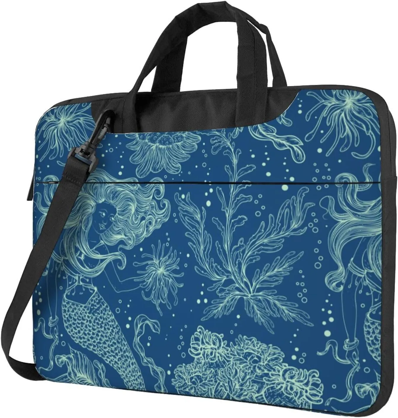 Mermaids Laptop Bag Classic Slim Briefcase Messenger Bag, Spacious, Ergonomic