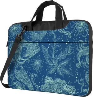 Mermaids Laptop Bag Classic Slim Briefcase Messenger Bag, Spacious, Ergonomic