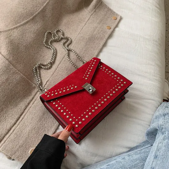Messenger Comprehensive range Leather Women Bag Secure delivery Small Lock Travel Scrub Chain Rivet For 2020 Female Mini Bags Crossbody Shoulder Bags