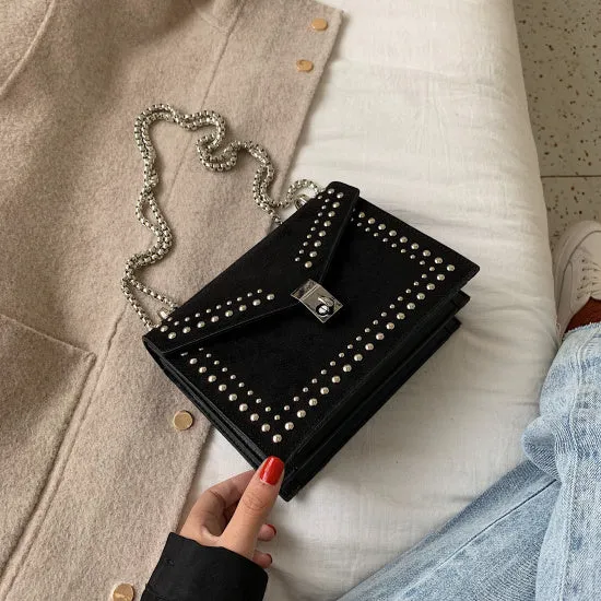 Messenger Comprehensive range Leather Women Bag Secure delivery Small Lock Travel Scrub Chain Rivet For 2020 Female Mini Bags Crossbody Shoulder Bags
