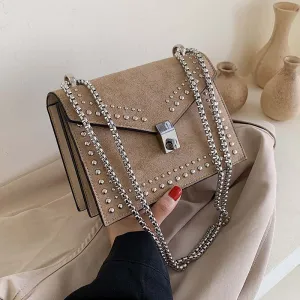 Messenger Comprehensive range Leather Women Bag Secure delivery Small Lock Travel Scrub Chain Rivet For 2020 Female Mini Bags Crossbody Shoulder Bags