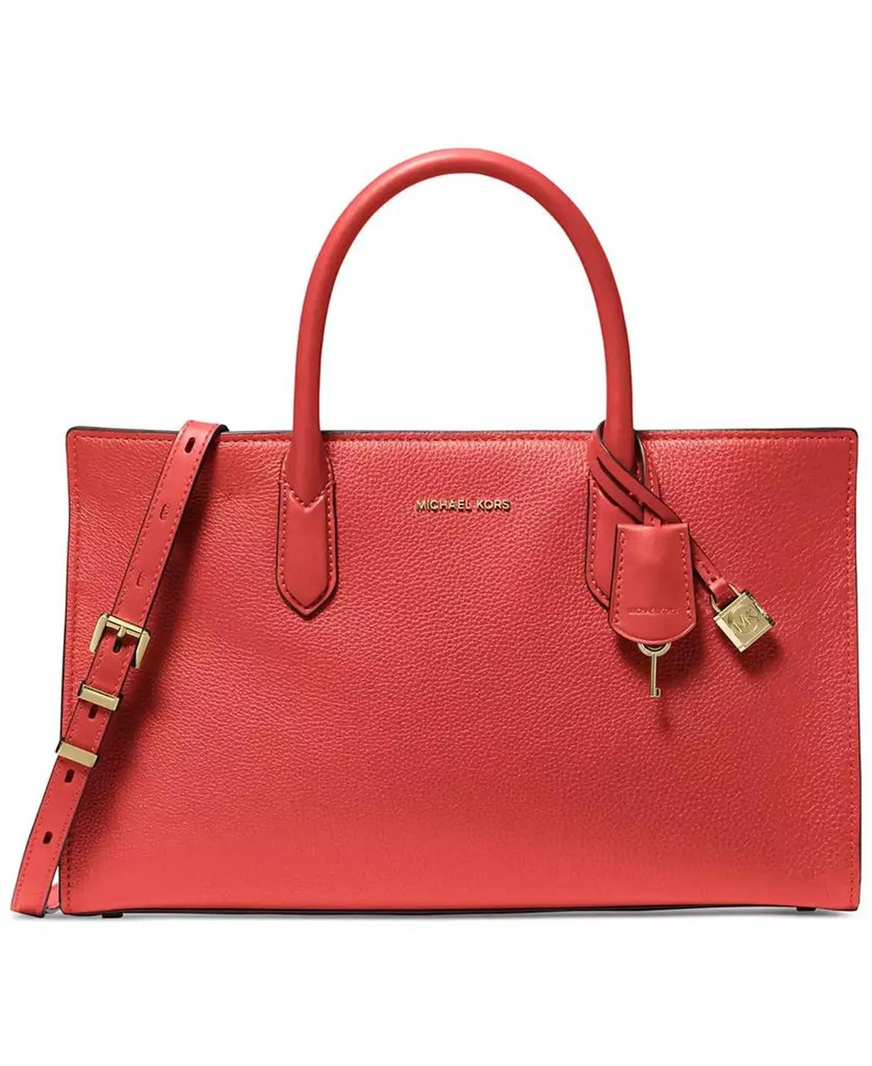 MICHAEL Scarlett Medium East West Leather Satchel