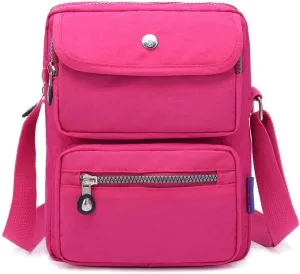 MINTEGRA Crossbody Bag for Women Multi Pockets Shoulder Messenger Purse Nylon Waterproof Cosmetic Bag