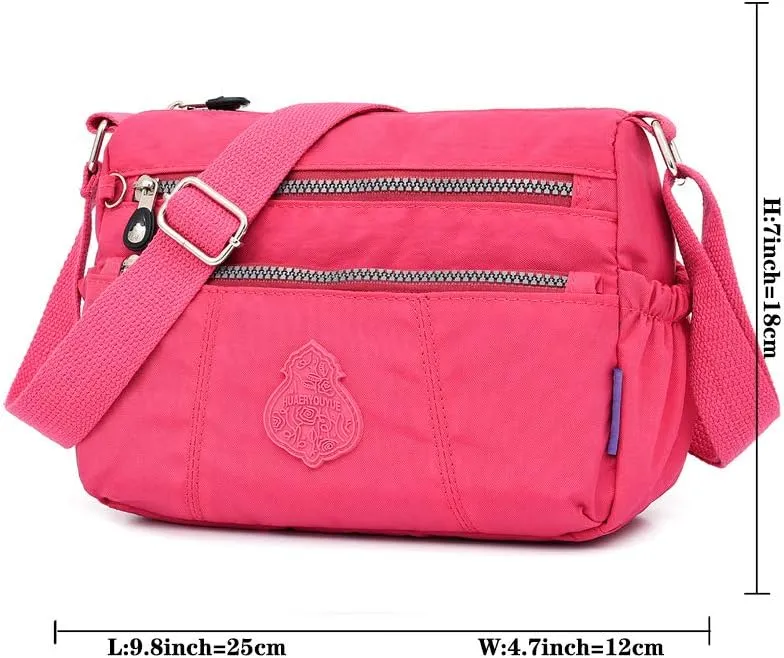 MINTEGRA Shoulder Bag for Women Waterproof Crossbody Purses Lightweight Nylon Work Travel Purse Messenger Bag