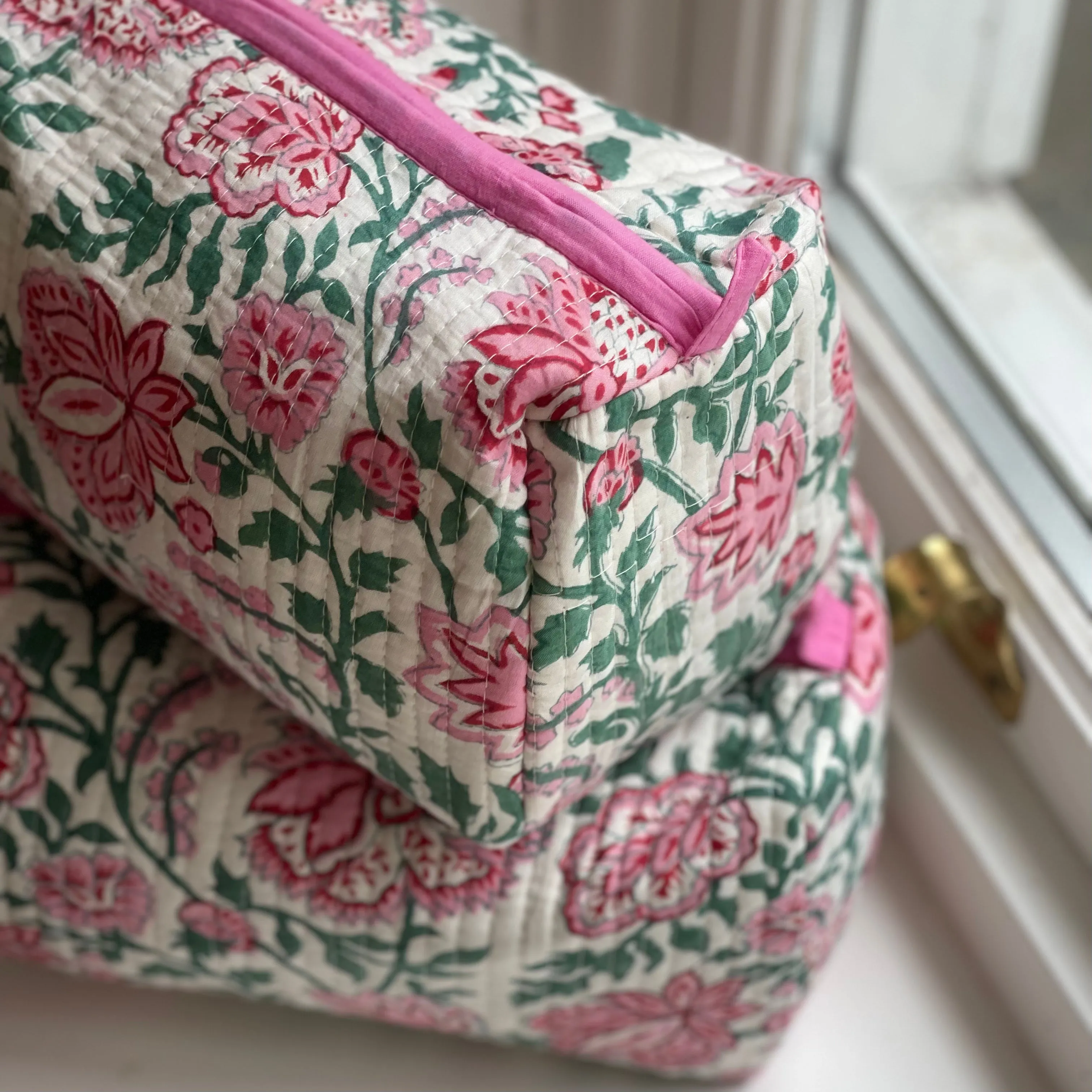 Miska Handblock Quilted Washbag
