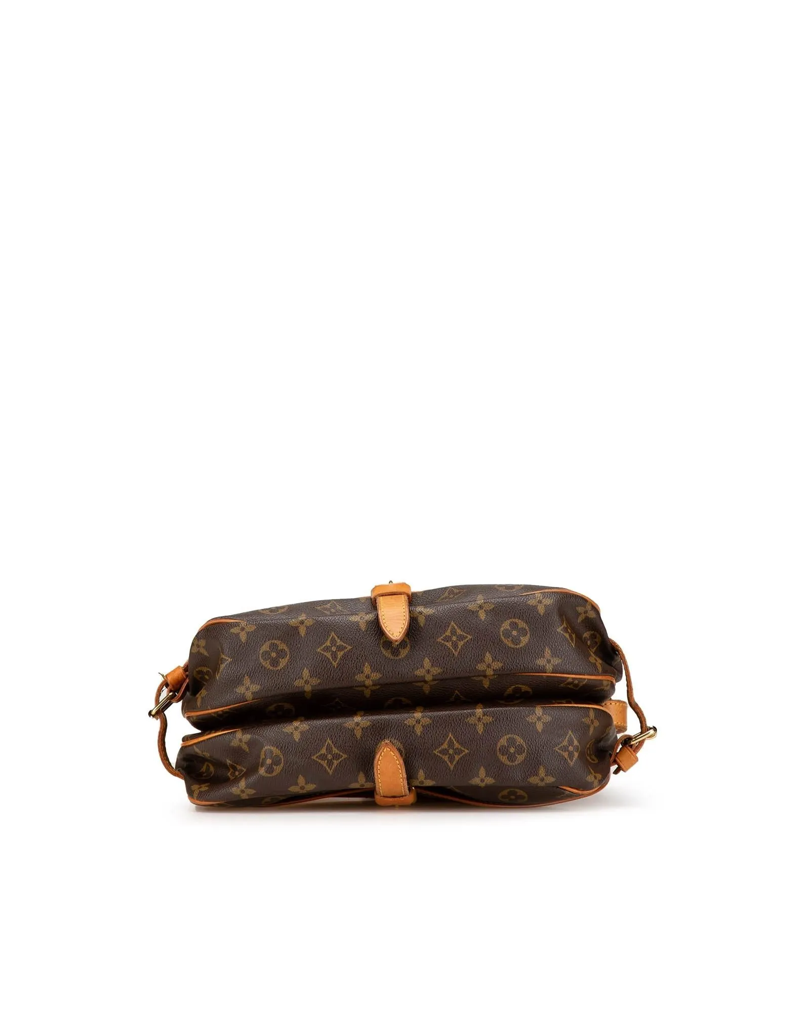 Monogram Canvas Bag with Leather Trim and Adjustable Strap