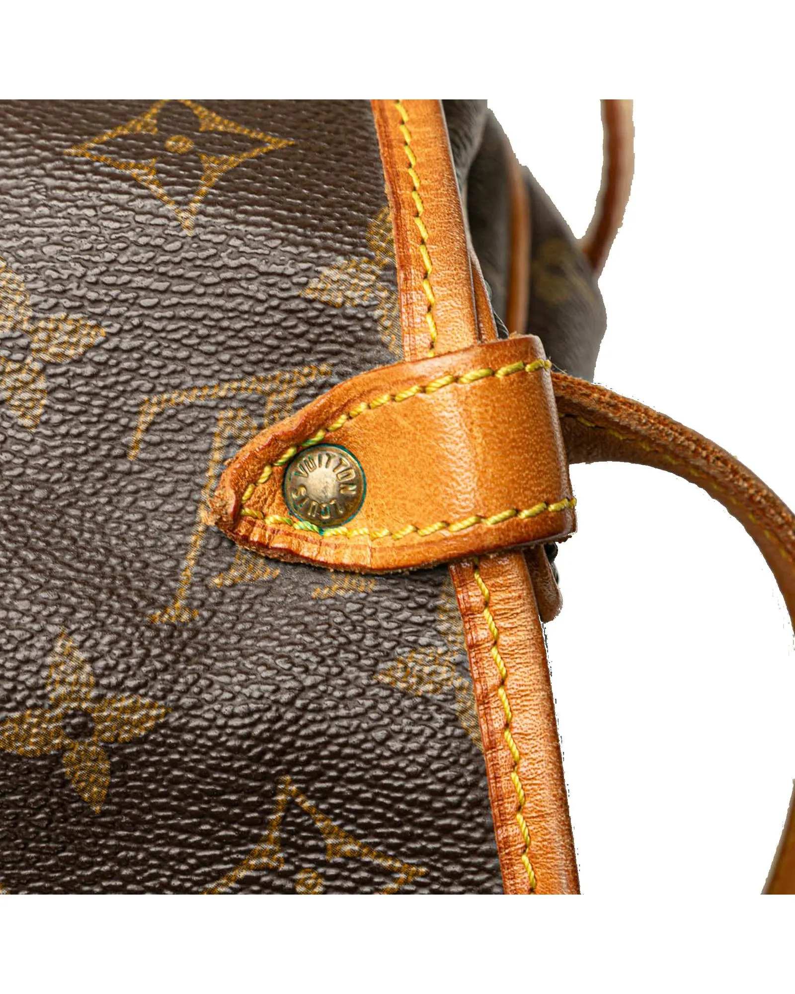 Monogram Canvas Bag with Leather Trim and Adjustable Strap