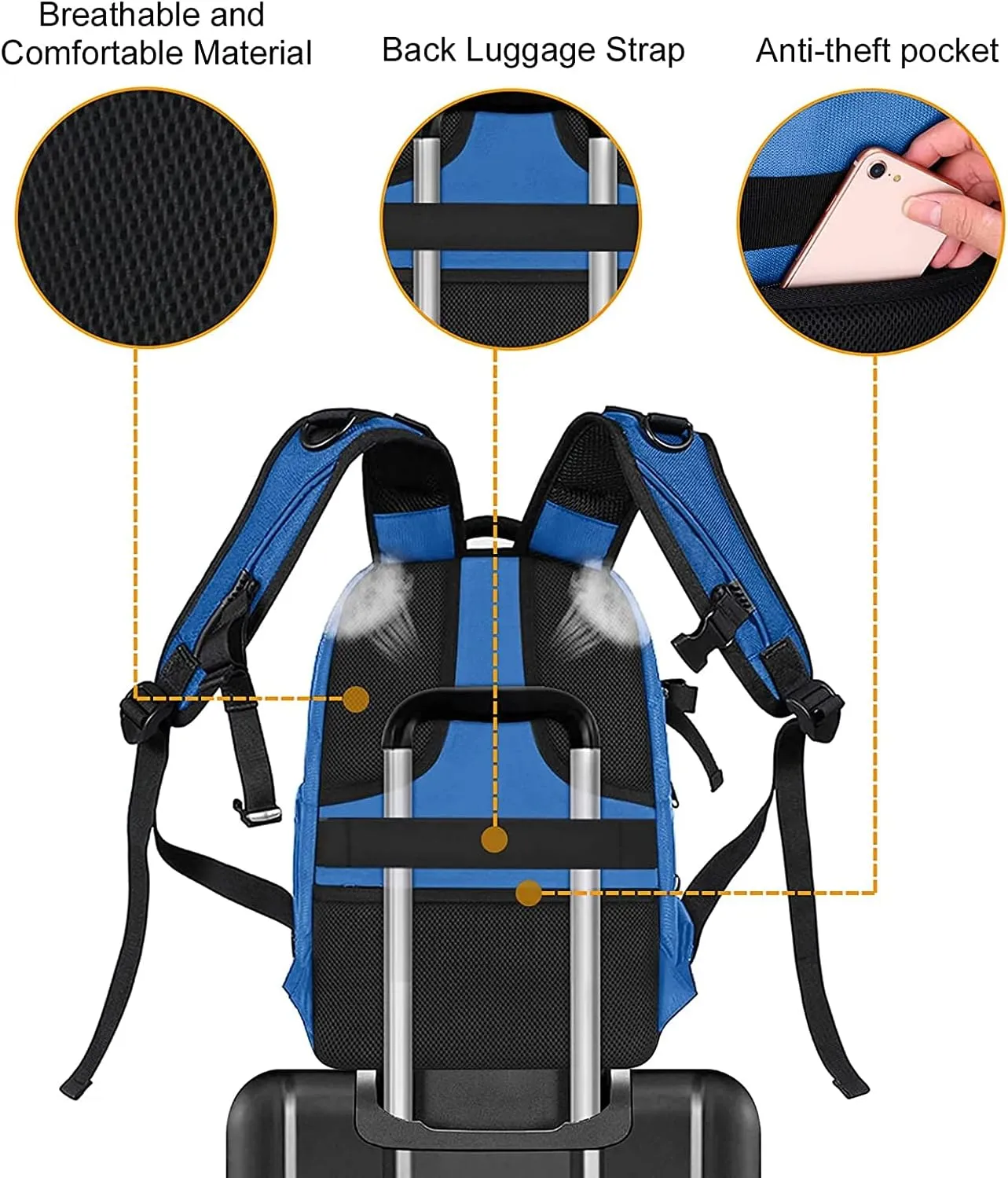 MOSISO Camera Backpack, DSLR/SLR/Mirrorless Photography Camera Bag 15-16 inch Waterproof Hardshell Case with Tripod Holder&Laptop Compartment Compatible with Canon/Nikon/Sony, Royal Blue