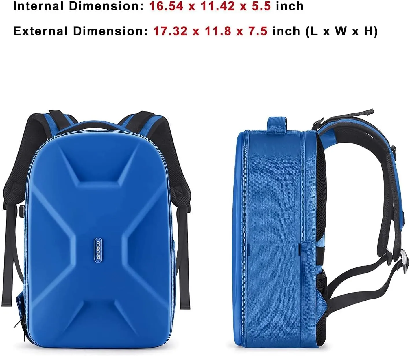 MOSISO Camera Backpack, DSLR/SLR/Mirrorless Photography Camera Bag 15-16 inch Waterproof Hardshell Case with Tripod Holder&Laptop Compartment Compatible with Canon/Nikon/Sony, Royal Blue