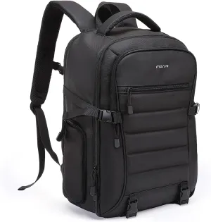 MOSISO Camera Backpack,DSLR/SLR/Mirrorless Camera Case,Waterproof Photography Bag with 15-16 inch Laptop Compartment&Rain Cover&Front Horizontal Quilted Pocket Compatible with Canon/Nikon/Sony, Black