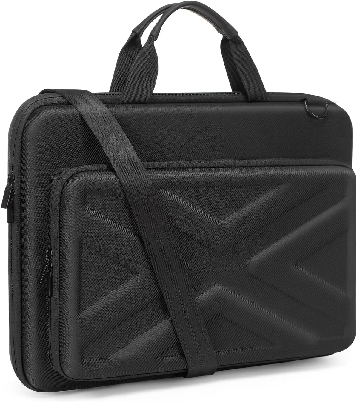 MOSISO Hard Shell Laptop Case for Men Women,15-15.6 inch Computer Bag Compatible with MacBook, HP, Dell, Lenovo, Asus, Notebook,16 inch Laptop Bag with Front Pocket & Shoulder Strap, Black