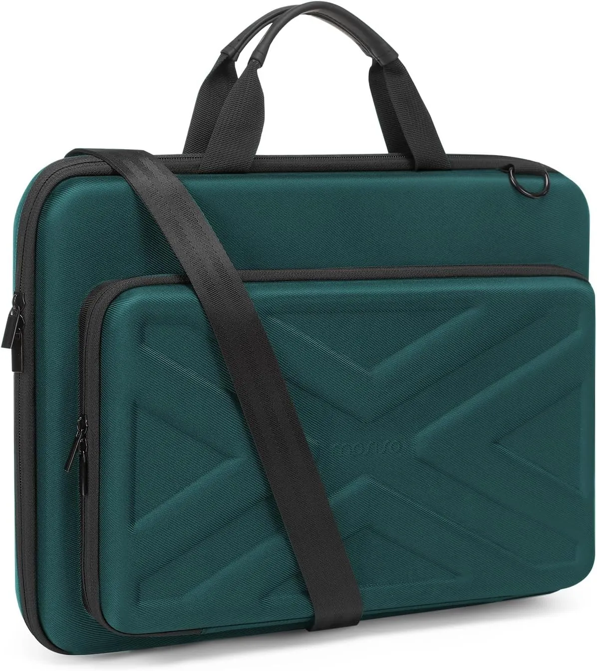 MOSISO Hard Shell Laptop Case for Men Women,15-15.6 inch Computer Bag Compatible with MacBook, HP, Dell, Lenovo, Asus, Notebook,16 inch Laptop Bag with Front Pocket & Shoulder Strap, Teal Green