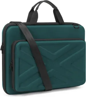 MOSISO Hard Shell Laptop Case for Men Women,15-15.6 inch Computer Bag Compatible with MacBook, HP, Dell, Lenovo, Asus, Notebook,16 inch Laptop Bag with Front Pocket & Shoulder Strap, Teal Green