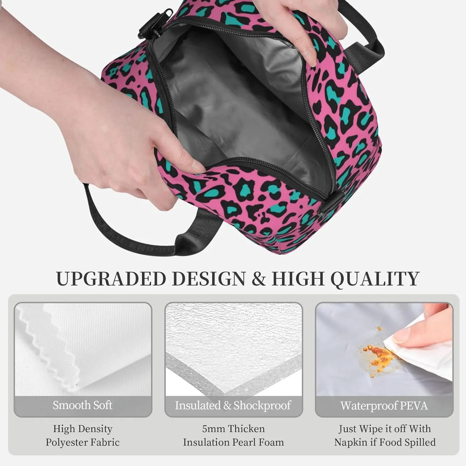 Movie Theme,Insulated Reusable Lunch Bag with Adjustable Shoulder Strap for Adults,Composition with Projection and Strip,Leakproof Office Picnic Hiking Beach Tote Bag,Multicolor,9x5x7.8in