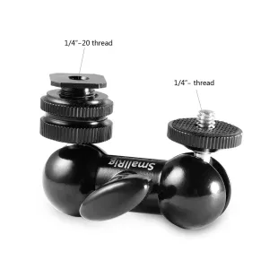 Multi Func Double Ballhead Shoe 1/4"