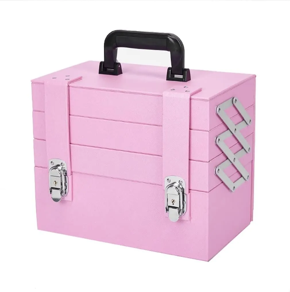 Multifunctional Portable Cosmetic Bag Travel Makeup Artist Beauty Box Multi-layer Large-capacity Storage Box(black-JoJo's Bizarre Adventure1)