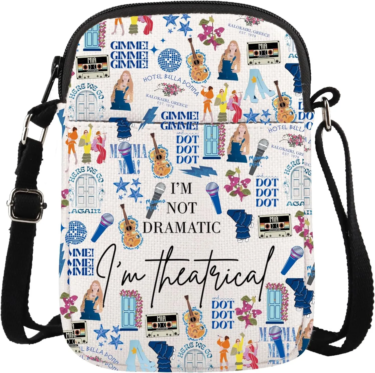Musical Inspired Gift Musical Merchandise I'M Not Dramatic I'm Theatrical Musical Lover Gift Musical Crossbody Bag