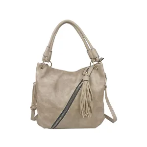 myfriday Tote Shoulder Handbags for Women, Vintage Large Capacity Crossbody Hobo Bag with Tassel Decoration