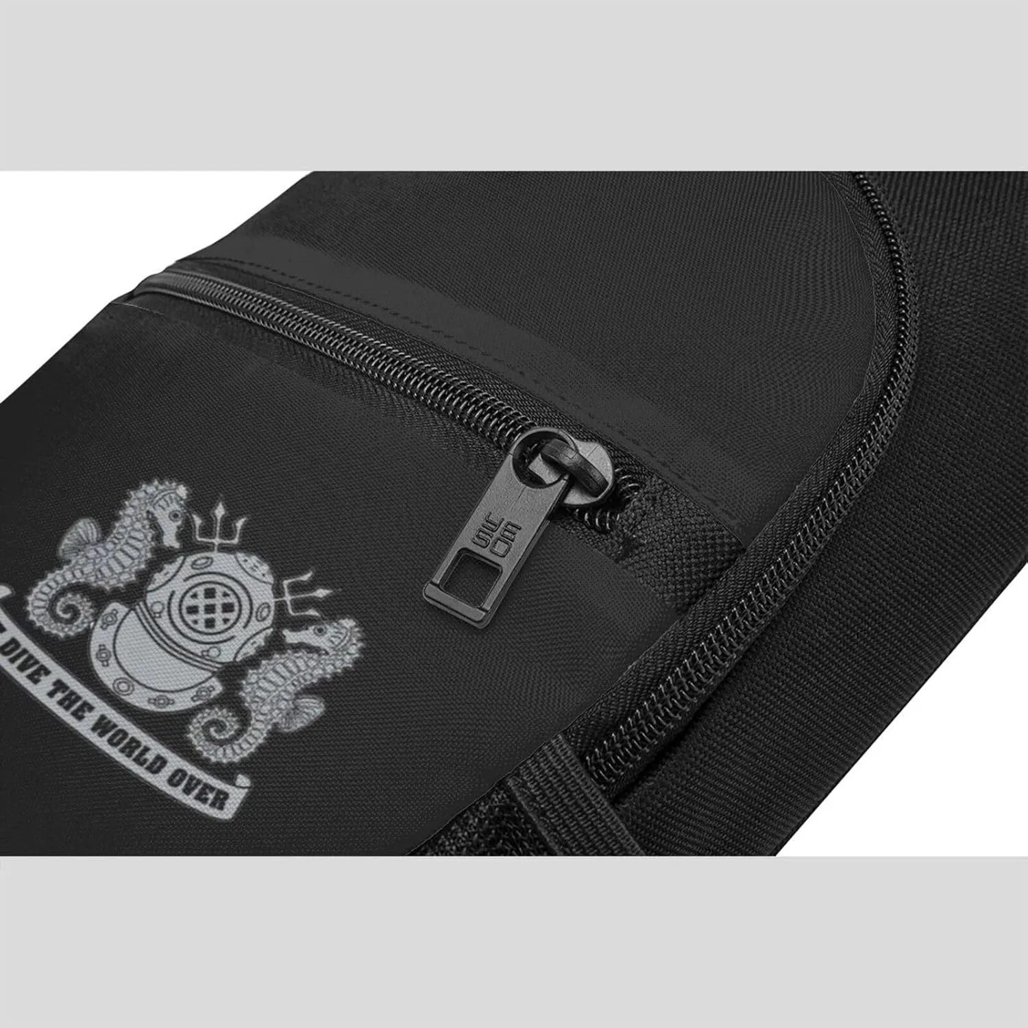 Navy Diver We Dive The World Over (Silver) Unisex Chest Bag Lightweight Crossbody Shoulder Bag Travel Pocket