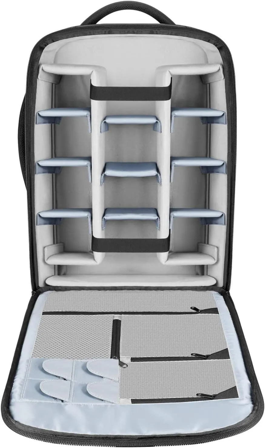 Neewer 2-in-1 Rolling Camera Backpack Trolley Case - Anti-Shock Detachable Padded Compartment