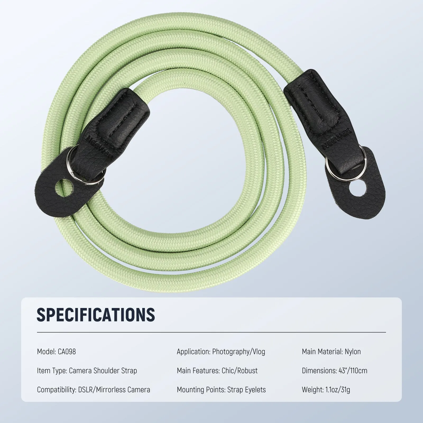 NEEWER CA098 43"/110cm Camera Shoulder Strap