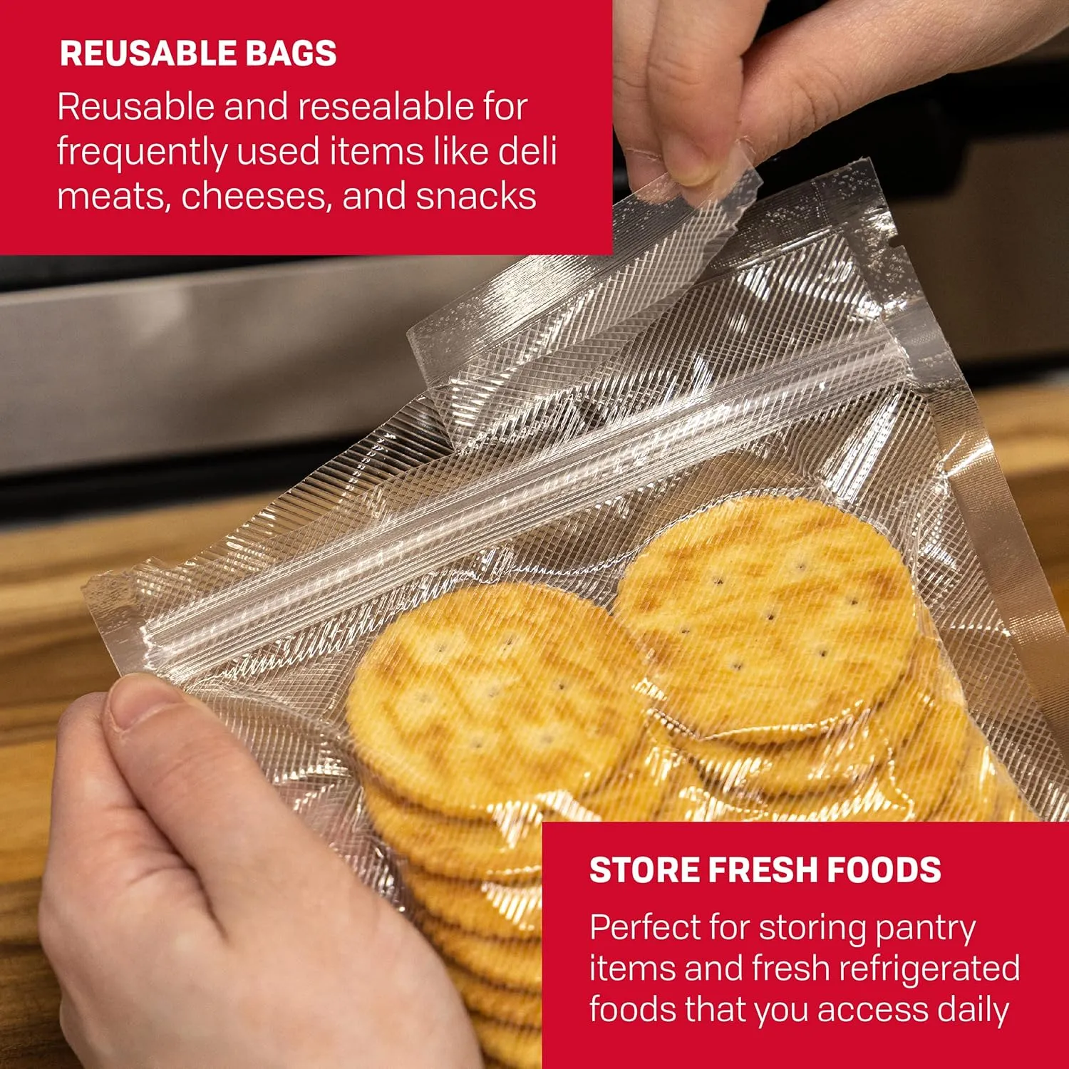 Nesco Vacuum Sealer Pint Zipper Bags - 50 count