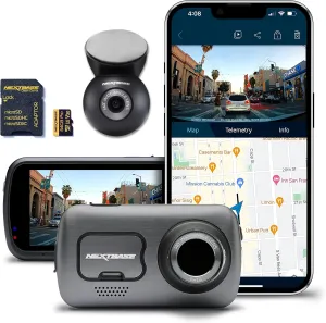 Nextbase 622GW Dash Cam with Rear Window Cam & 64GB Micro SD Card Bundle - True 4K 30fps UHD Recording Dash Cam, Wi-Fi, GPS, Bluetooth, Alexa Enabled, Image Stabilization, Parking Mode
