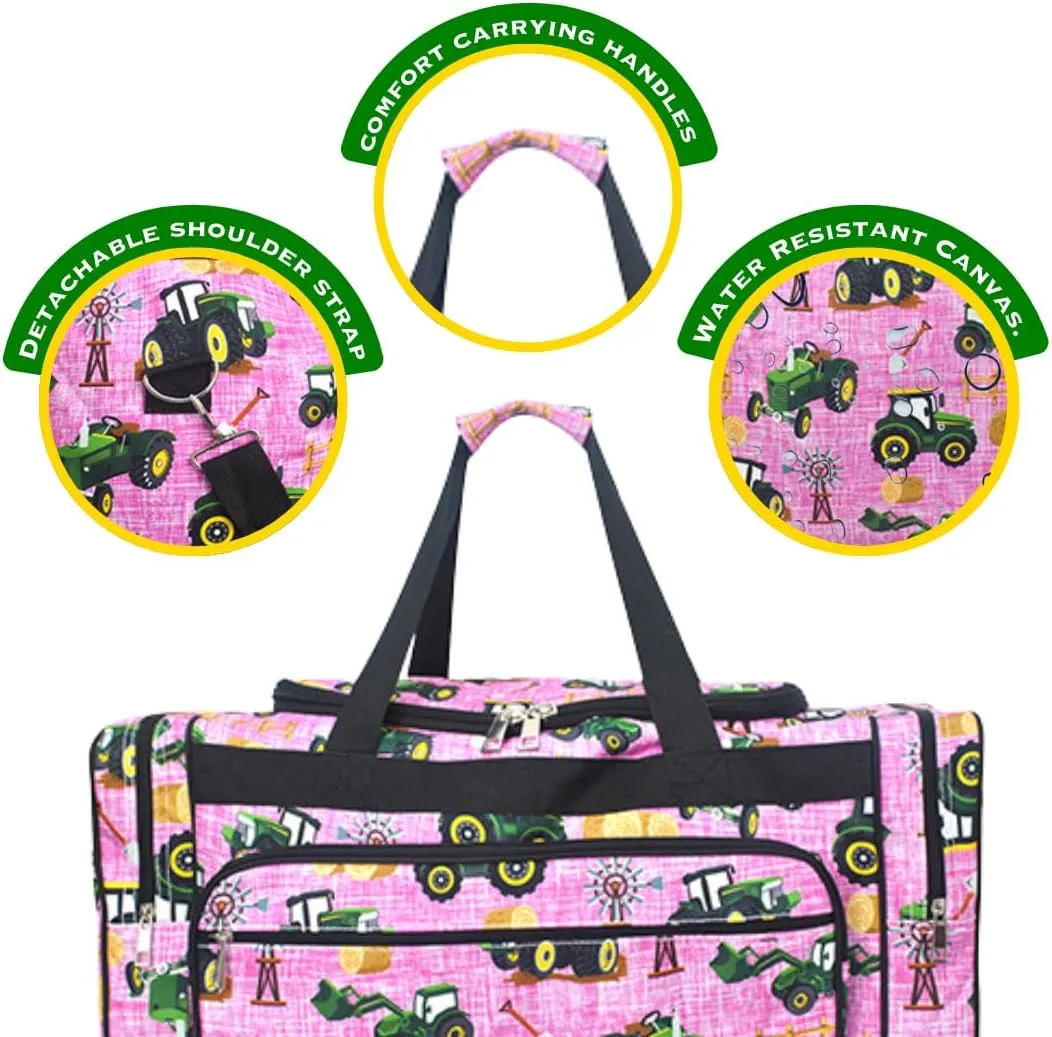 NGIL Canvas 23" inch Duffle Bag (Tractor Farms-Black)