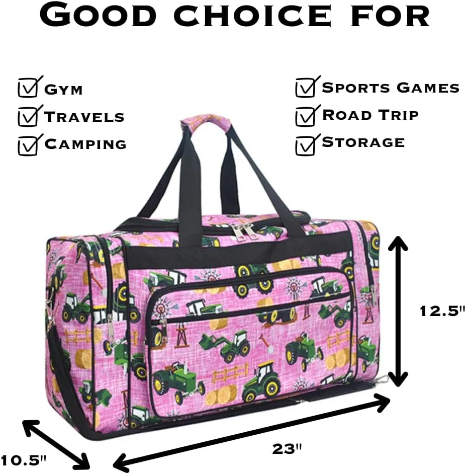 NGIL Canvas 23" inch Duffle Bag (Tractor Farms-Black)