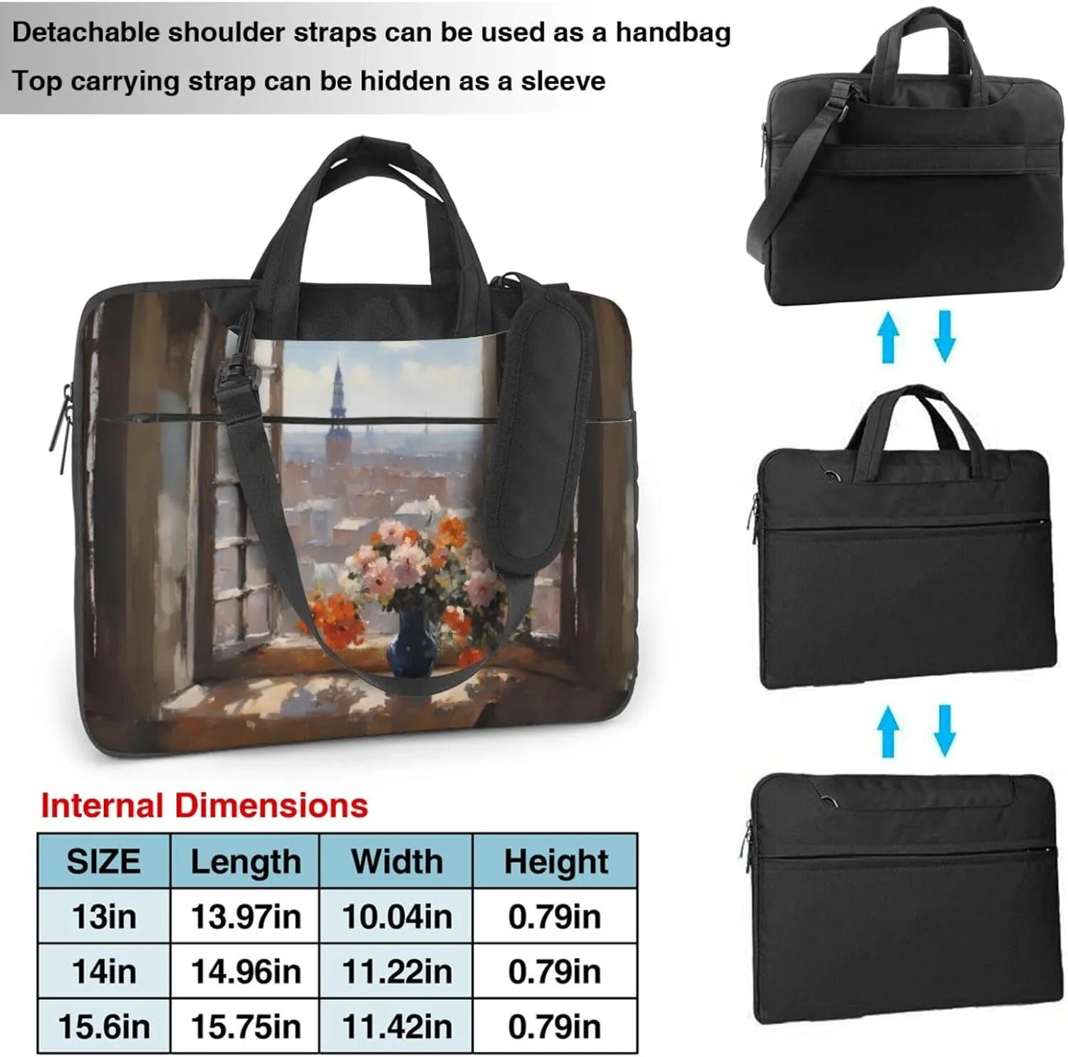 Nice Terrace Shockproof Portable Shoulder Laptop Bag For Daily Work Business Meetings