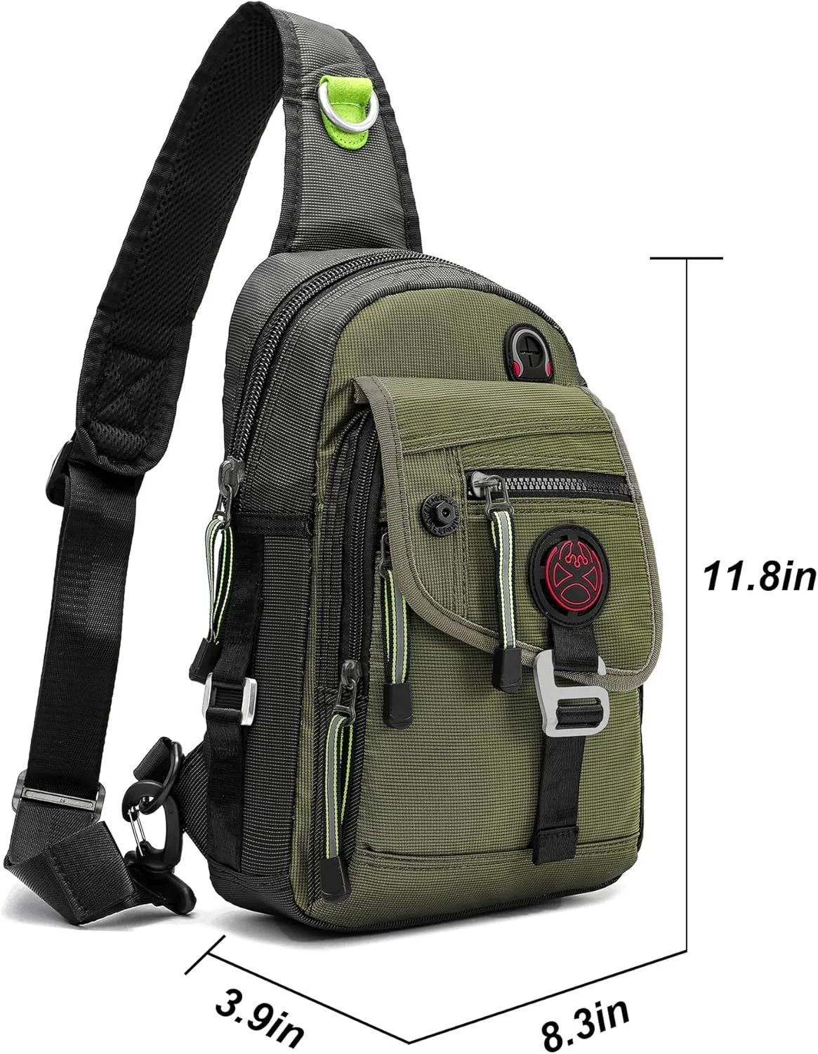 NICGID Sling Bag Chest Shoulder Backpack Crossbody Bags for Tablet Laptop Outdoor Hiking Men Women