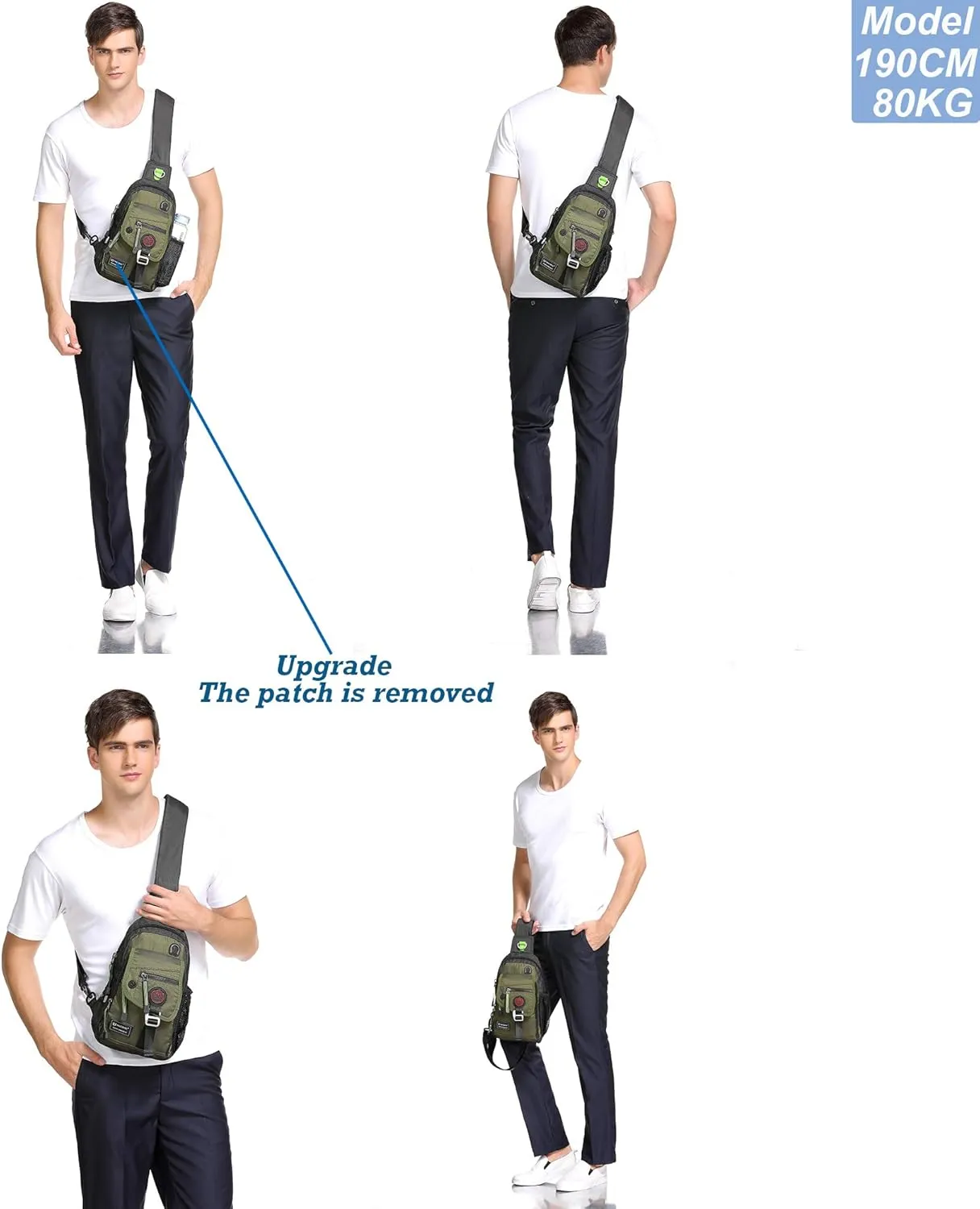 NICGID Sling Bag Chest Shoulder Backpack Crossbody Bags for Tablet Laptop Outdoor Hiking Men Women