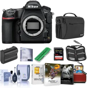 Nikon D850 DSLR Camera Body - Bundle with 64GB SDXC U3 Card, Camera Case, Spare Battery, Cleaning Kit, Memory Wallet, Card Reader, Glass Screen Protector Mac Software Package