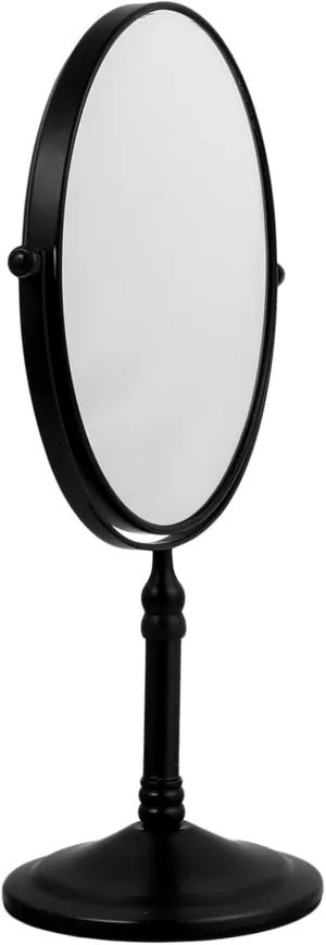 NOLITOY Double Side Cosmetic Mirror 3X Magnification Silver Tabletop Mirror for Makeup Plucking Shaving