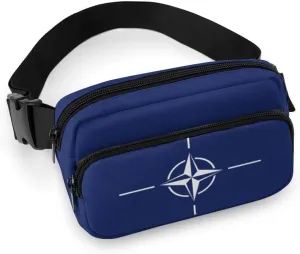 North Atlantic Treaty Organization Flag Unisex Mini Belt Bag with Adjustable Strap Small Fanny Pack Crossbody Chest Bag
