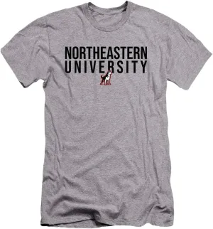 Northeastern University Official Stacked Unisex Adult Canvas Brand T Shirt