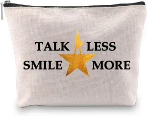 Novelty Musical Gift My Thoughts Have Been Replaced by Lyrics Talk Less Smile More Cosmetic Bag (TALK LESS)
