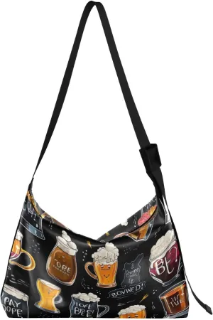 OBeer with Red Vegan Crossbody Bag, Adjustment for Leather Tote Bag, Men's Shoulder Bags