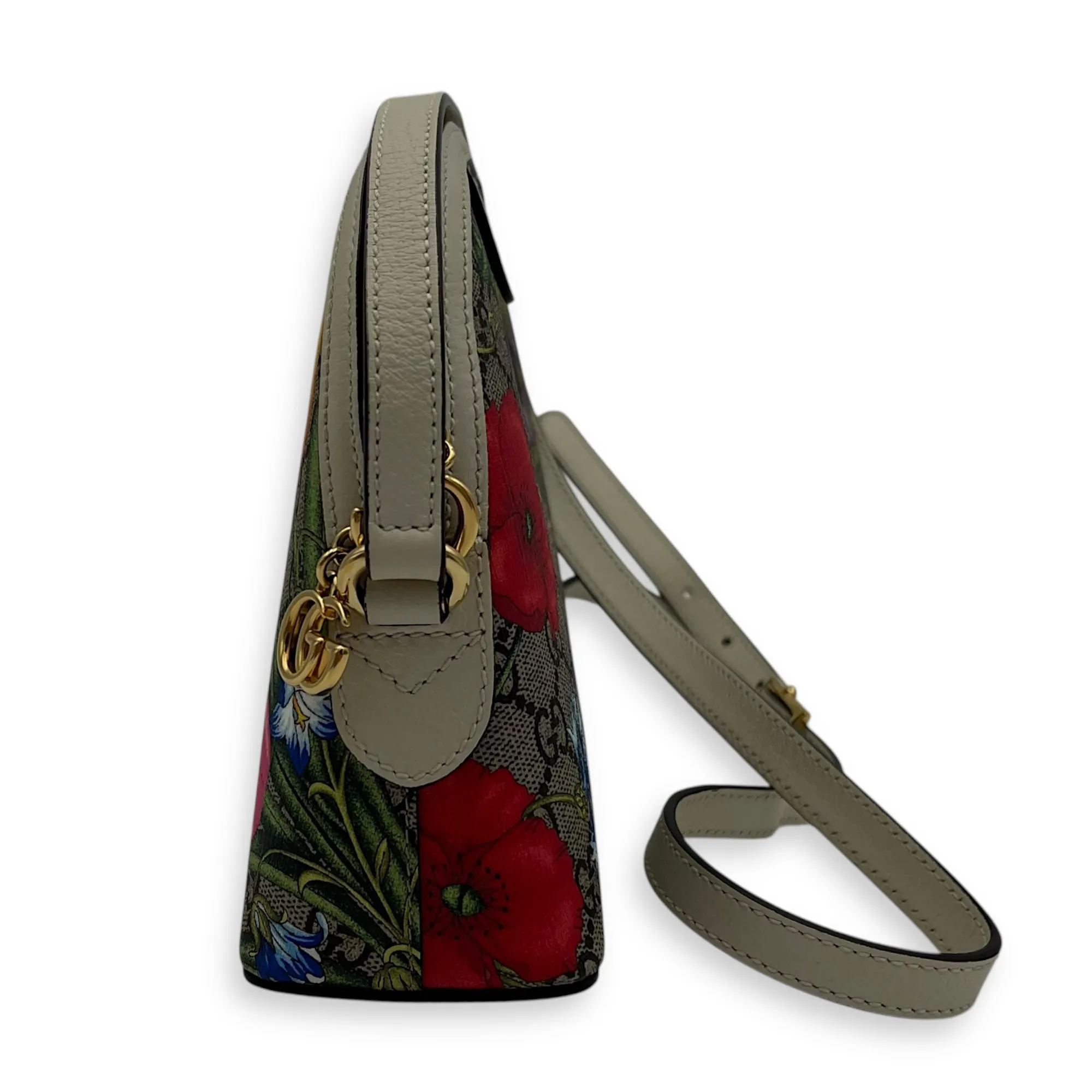 Ophidia Crossbody Bag Multi-colour in Monogram Coated Canvas, Gold hardware